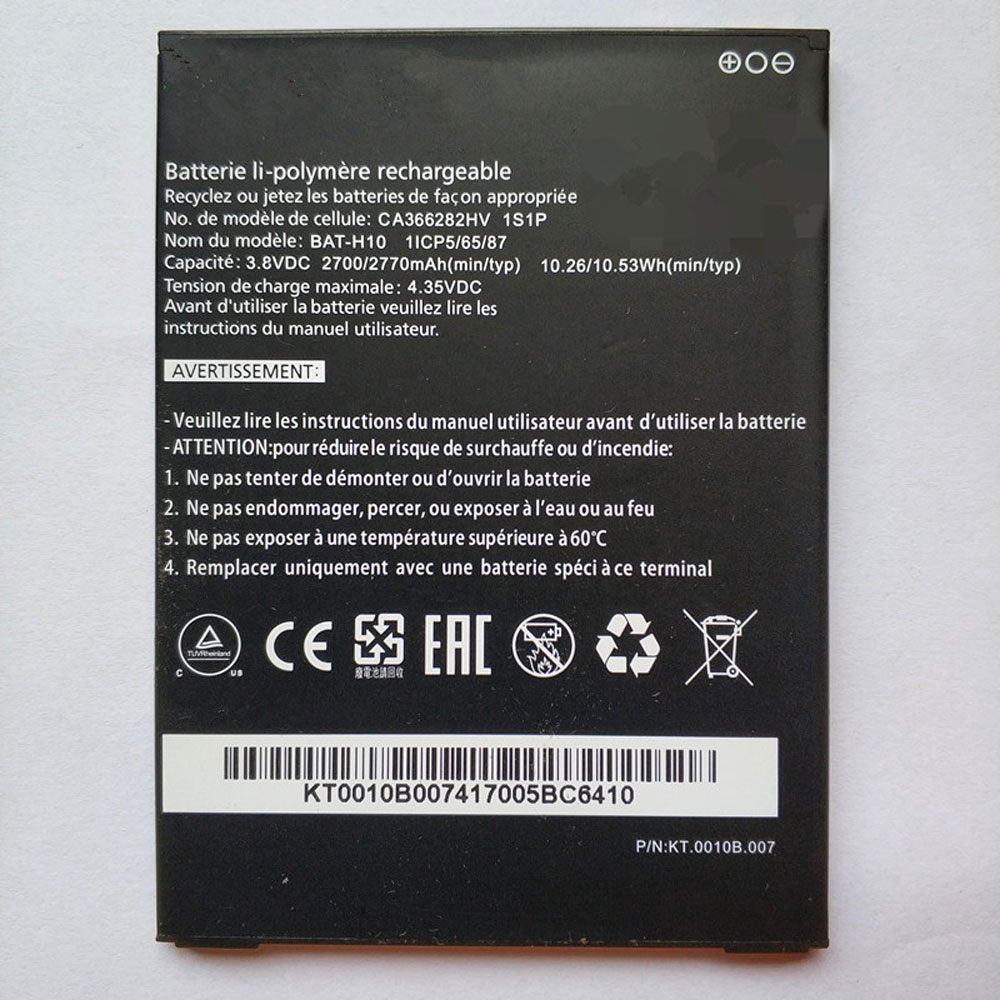 Acer BAT H10 1ICP5/65/87/Acer BAT H10 1ICP5/65/87 batterie