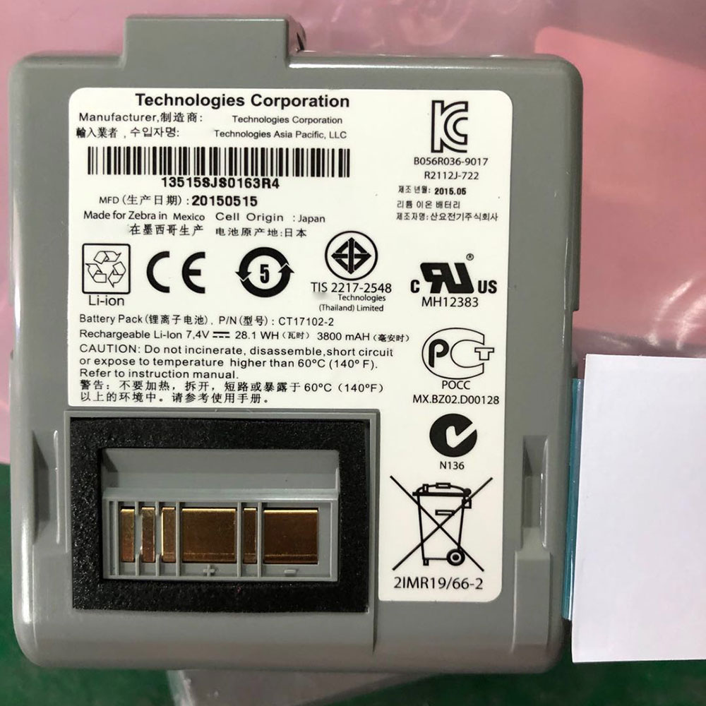 Zebra ct17102 batterie