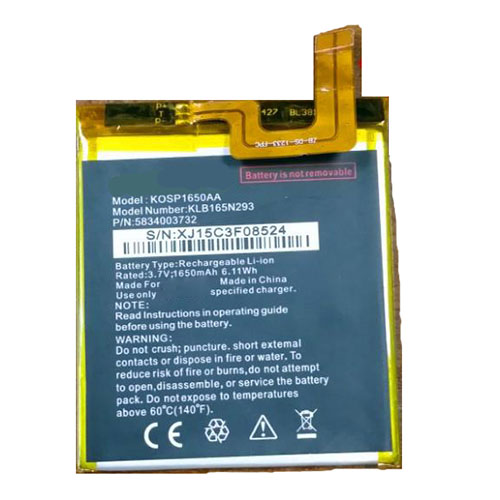 Panasonic KOSP1650AA KLB165N293 batterie