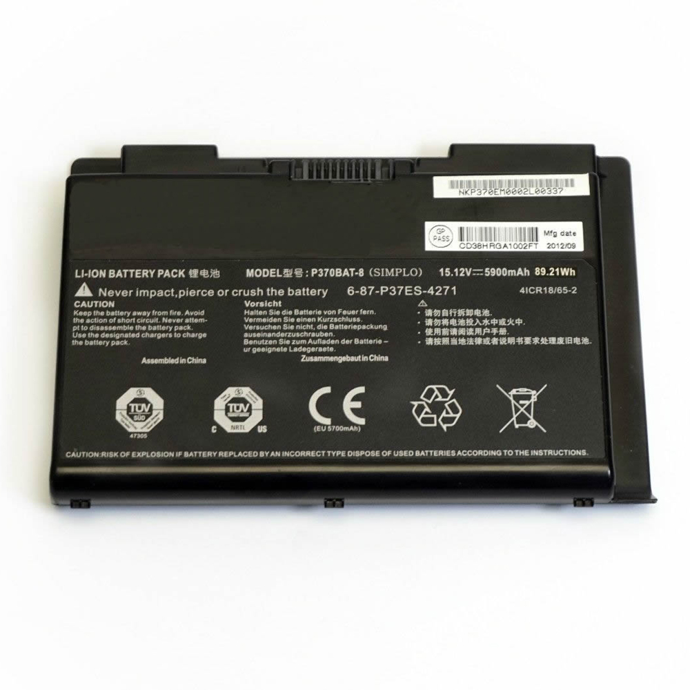 Clevo X900 P370EM P370SM P370SM A P375SM series batterie