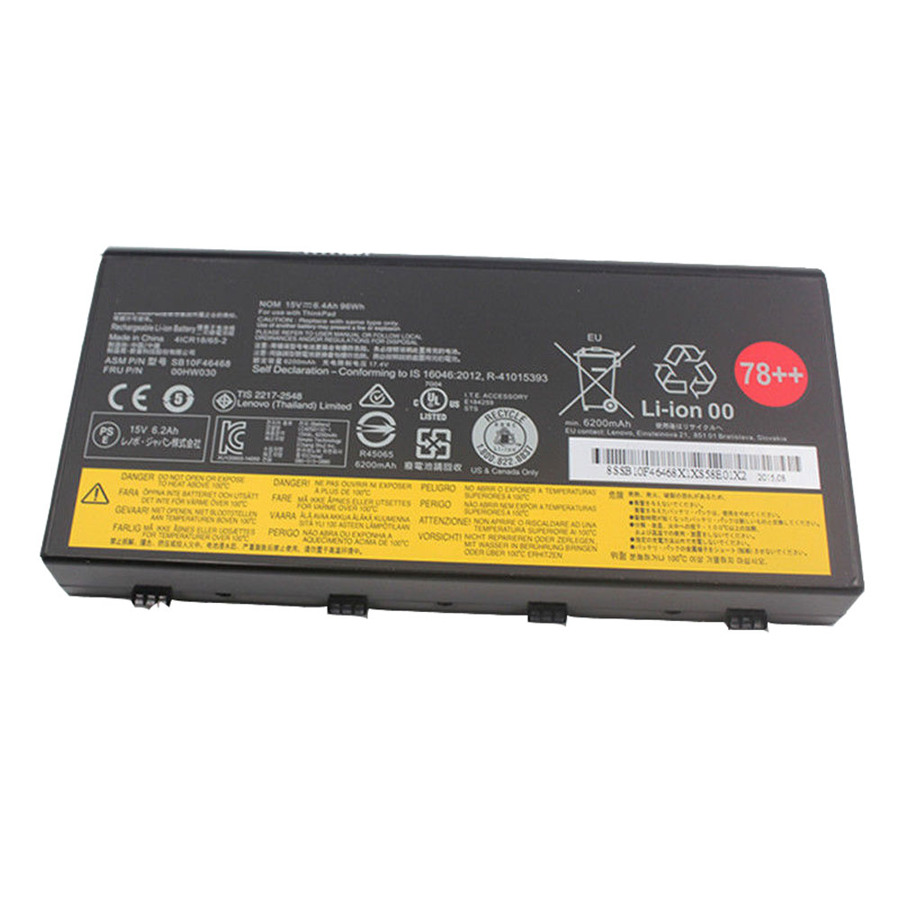 Batterie Lenovo 00HW030 - [96Wh/6400mAh/8cells] - [15V] - Li-ion