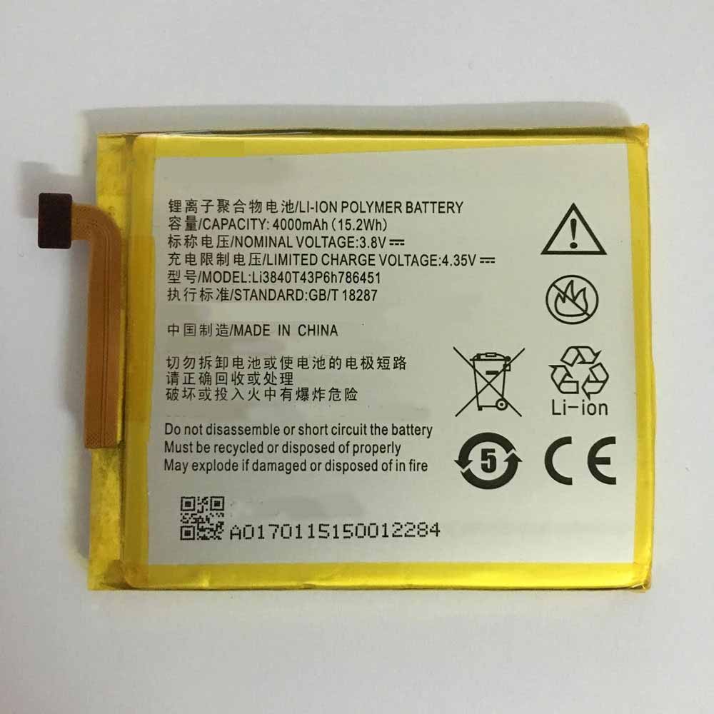 ZTE Li3840T43P6h786451 batterie